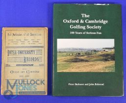 2x Oxford and Cambridge Related Sporting Books to incl 'The Book of Blues - A Record of All