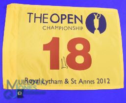 2012 Open Golf Championship No.18 hole pin flag signed by the winner Ernie Els - 4x Major winner