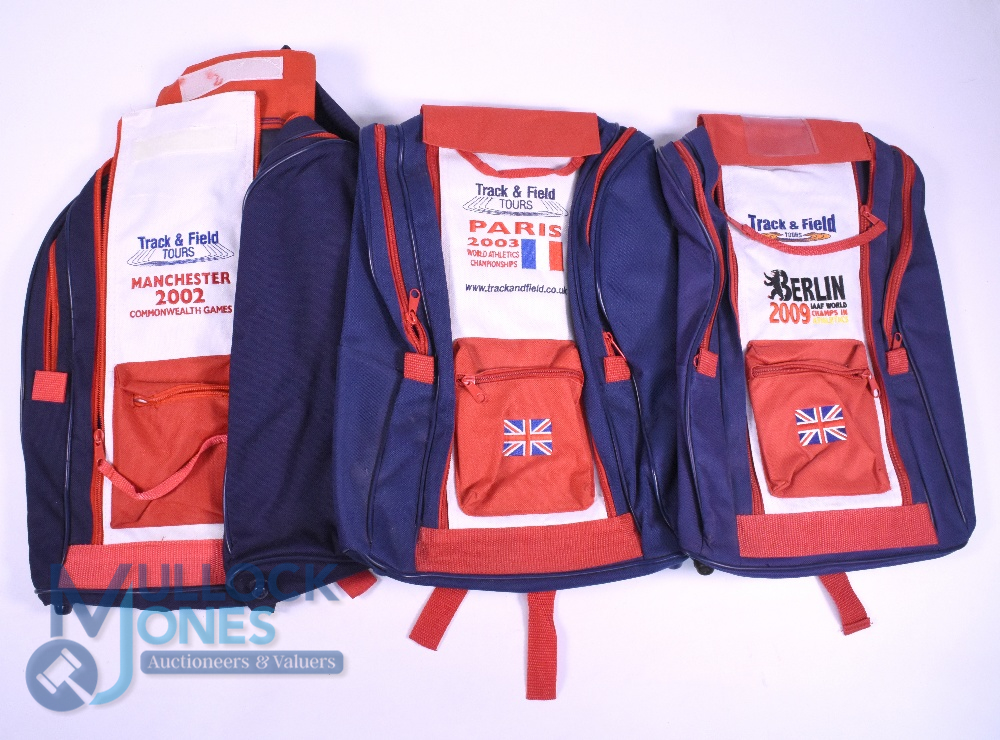 Official Track & Field Tours Back Packs. To consist of Manchester 2002 Commonwealth Games, Paris