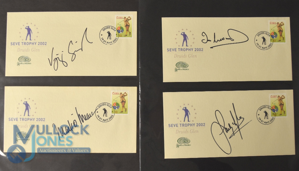 Golf Autographs - Signed First Day Covers features 8x signatures including Mark O'Meara, Sandy Lyle,