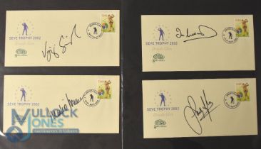 Golf Autographs - Signed First Day Covers features 8x signatures including Mark O'Meara, Sandy Lyle,