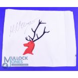 Loch Lomond Golf Club (2009 Scottish Open venue) embroidered pin flag signed by the winner Martin