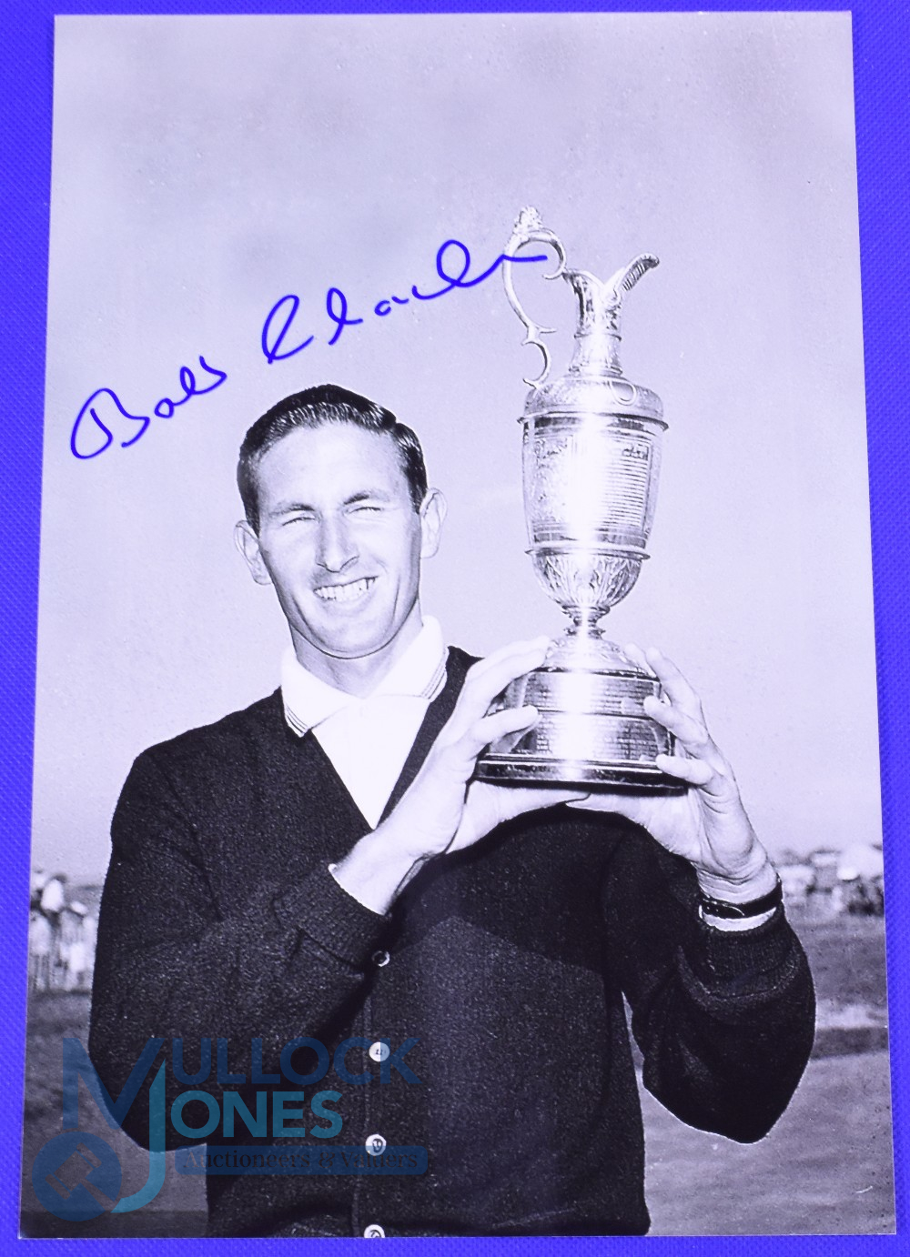1963 Bob Charles (NZ) Open Golf Champion signed b&w photograph - played at Royal Lytham with