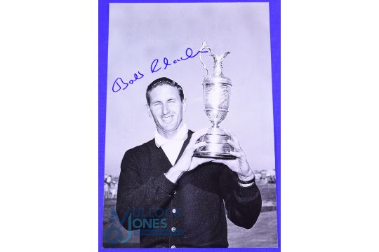 1963 Bob Charles (NZ) Open Golf Champion signed b&w photograph - played at Royal Lytham with