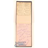 England v Australia (The Invincibles) Autograph Book. Test Match played at Old Trafford 3rd Test,