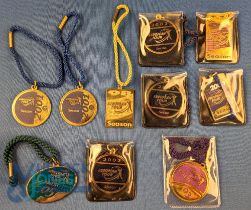 1998-2005 European Tour Fobs: a good selection with duplicates noted brass and enamel with