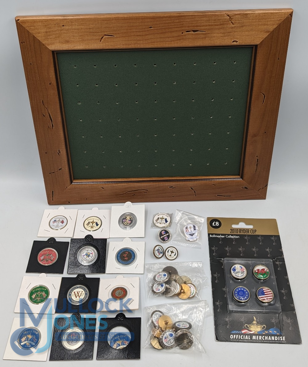 Ryder Cup Golf Ball Markers: a good selection with a display board for markers