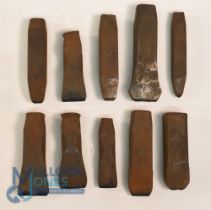 Collection of Golf Clubmakers and Retailers Cast Iron Club Head and Shaft Stamps (10) to incl E