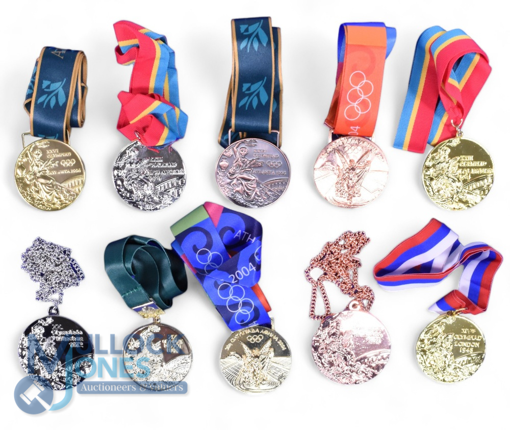Replica Commemorative Olympic Medals, all metal medals with lanyards, winter and summer to include