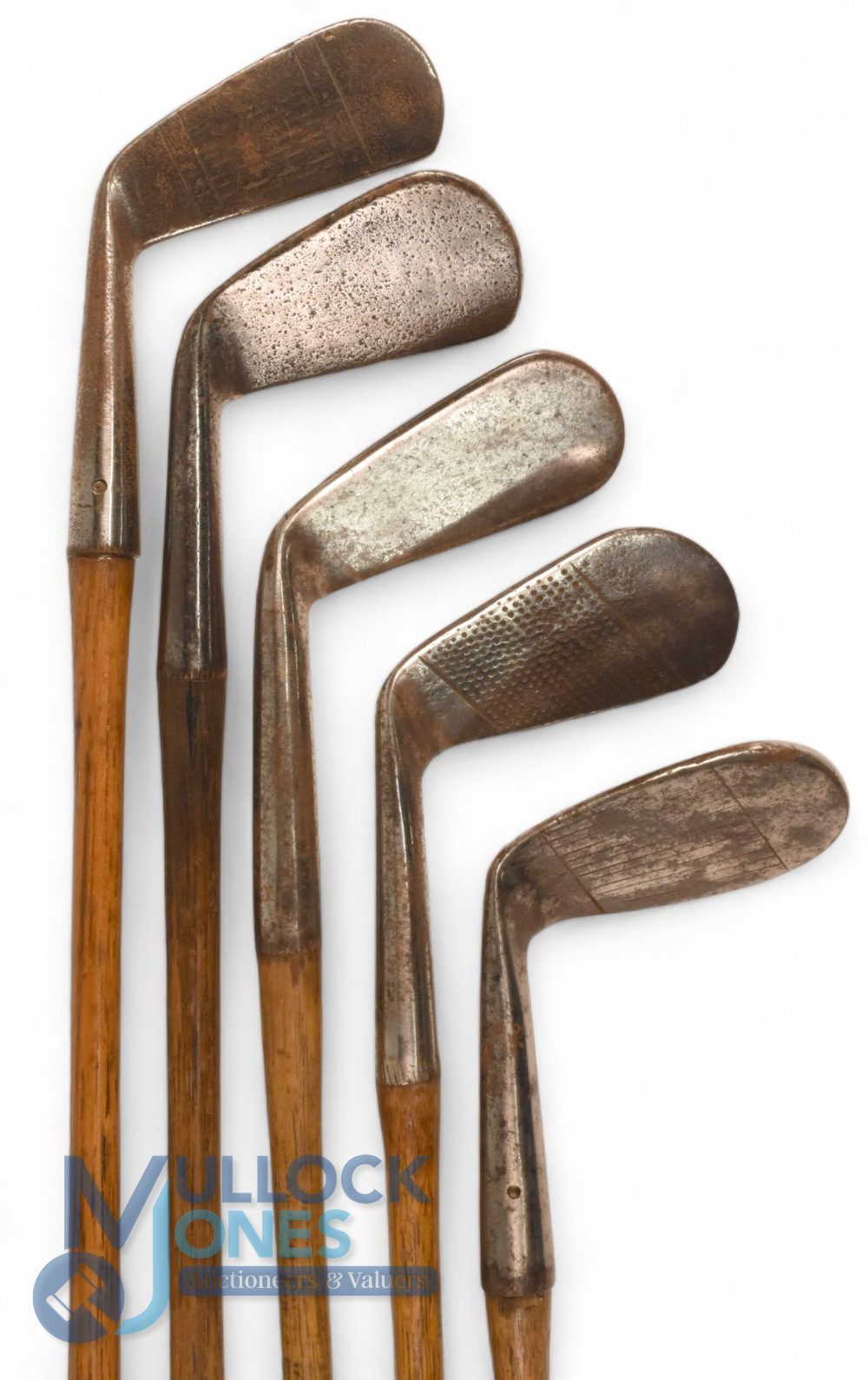 5x Assorted irons incl Anderson large head niblick, Kenbar mashie, Frank Sugg, Liverpool pitted - Image 2 of 2