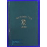 Scarce 1928 The Country Club, Brookline Massachusetts Annual Hand Book - to include golf, Lawn