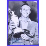 Arnold Palmer Open Golf Champion signed b&w photograph - winning in 1961 (Royal Birkdale) and