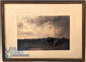 Michael Brown Rainy Day at St Andrews Print: a period print, its mount shows signs of foxing,