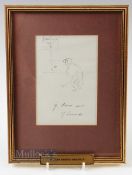 Alan Hervey D'Egville (1891-1951) original pencil golfing sketch titled "9 - Ball Out of Bounds"