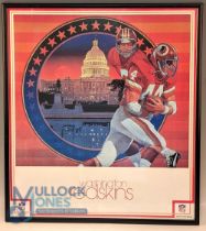 1983 Washington Redskins Poster: Featuring 2 played in front of the White House f & g 56 x 50cm