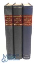 Collection of Golf Monthly Magazines 1961 to 1963 comprising 3x Complete bound volumes c/w the