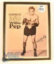 Legends of the Ring Boxer Willie Pep: Signed print from the magazine The Ring Guglielmo Papaleo (