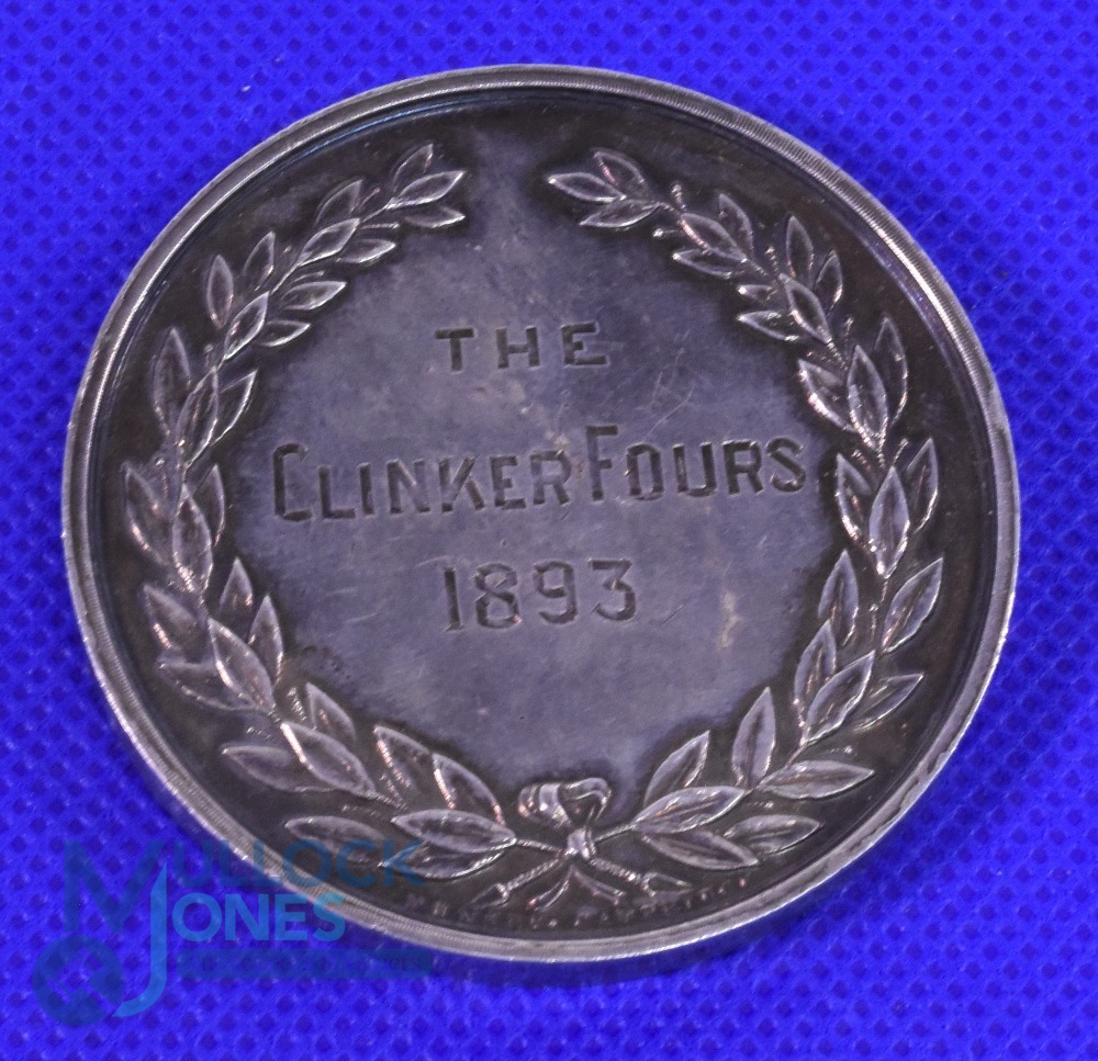 Cambridge University 1893 Clinker Four Rowing Medal. Rowing event for men's coxed fours - 50mm - Image 2 of 2