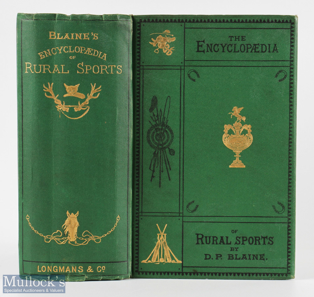 1870 The Encyclopaedia of Rural Sports - D P Blaine, a large volume covering lots of sports, fully