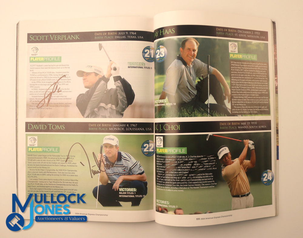Autographs - multi-signed 2004 and 2006 American Express Championship Golf Programmes (2) with - Image 2 of 3