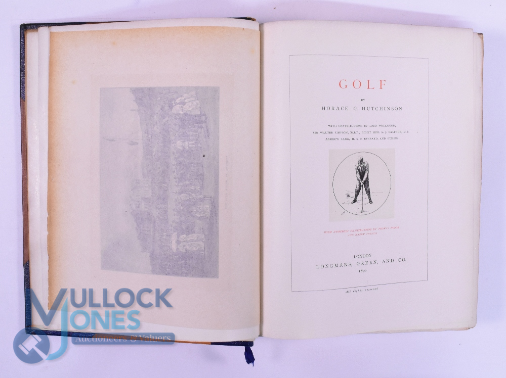 Golf: The Badminton Library - Custom Clamshell Box Hutchinson, Horace published by Longmans, - Image 3 of 3