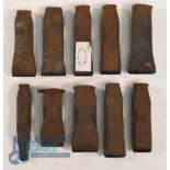 Collection of Golf Clubmakers and Retailers Cast Iron Club Head and Shaft Stamps (10) to incl E J