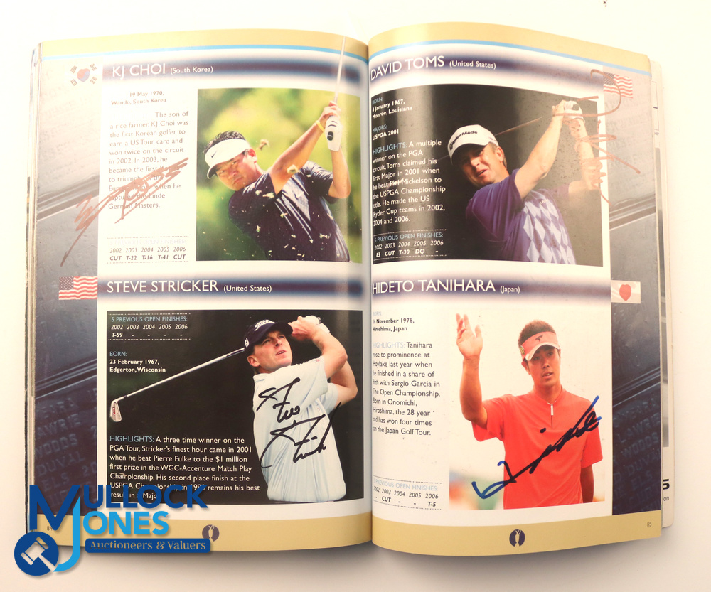 Autographs - multi-signed 2007 Open Golf Championship Programme Carnoustie - Draw Sheets and - Image 2 of 3