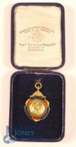 9ct Gold Cricket Medal. Sentinel Cricket Shield runners up 1930 Blythe Colour Works W Hurst Gunner
