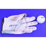 Graeme McDowell (US Open Champion) players signed worn golf glove and golf ball - to include