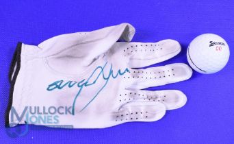 Graeme McDowell (US Open Champion) players signed worn golf glove and golf ball - to include