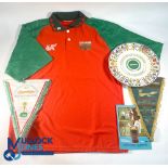 Leicester Foxes Country Cricket Shirt and Collectables: a XL Foxes shirt short sleeve, a county