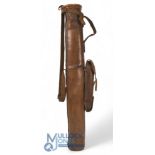 All leather Juvenile Carry Bag / Golf Bag complete with carrying handle and shoulder strap and