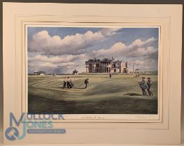Sherre Valentine Daines - The 18th Green St Andrews, a limited edition signed by Ronan Rafferty