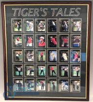 Upper Deck Tiger's Tales Golf framed Cards, a set of 25 cards 1-25, framed and mounted under