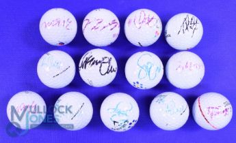 Interesting collection of Women's British Open Golf Championship signed players golf balls (13) to
