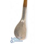 Mills MSD2 model alloy mid iron with slight neck crack showing a maker's mark below the full