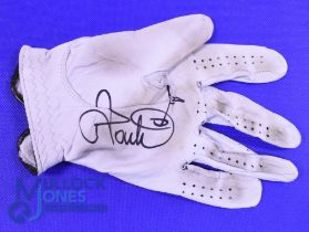 Ian Poulter (PGA Tour Winner and Ryder Cup Player) players worn signed golf glove -- Footjoy leather