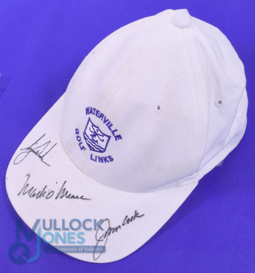 Golf Autographs - Tiger Woods, Mark O' Meara and John Cook Signed Waterville Golf Links Baseball Cap - Bild 2 aus 3