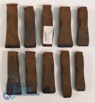Collection of Golf Clubmakers and Retailers Cast Iron Club Head and Shaft Stamps (10) to incl J H