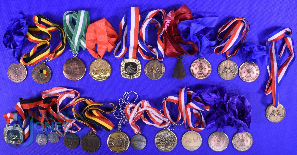 Selection of 1990/2000s Foreign and others Rowing Club Medals. Various examples various years all