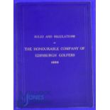 1935 The Honourable Company of Edinburgh Golfers "Rules and Regulations" in the original blue and