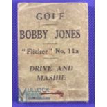 Rare 1930 Bobby Jones Golf Flicker Book No. 11a Drive and Mashie. Flip through this book to learn