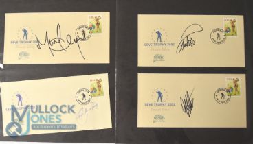 Golf Autographs - Signed First Day Covers features 8x signatures including Seve Ballesteros, Mark