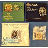 Golf ltd edition Golf Pin Badges: to include Bob Jones award Payne Stewart USGA, PGA Championship