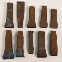 Collection of Golf Clubmakers and Retailers Cast Iron Club Head and Shaft Stamps (10) to incl J