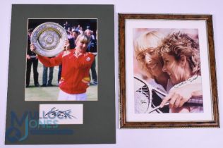 Tennis - Two Chris Evert and Martina Navratilova Autographed Photographs. Christine Marie Evert (