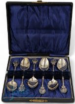 Set of 6 silver hallmarked Golf Club Teaspoons, a fully hallmarked Chester 1961 spoons in original