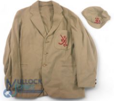 1928 Cambridge Blue Hockey Blazer and Cap, having logo to pocket and on front of the Cap (2)