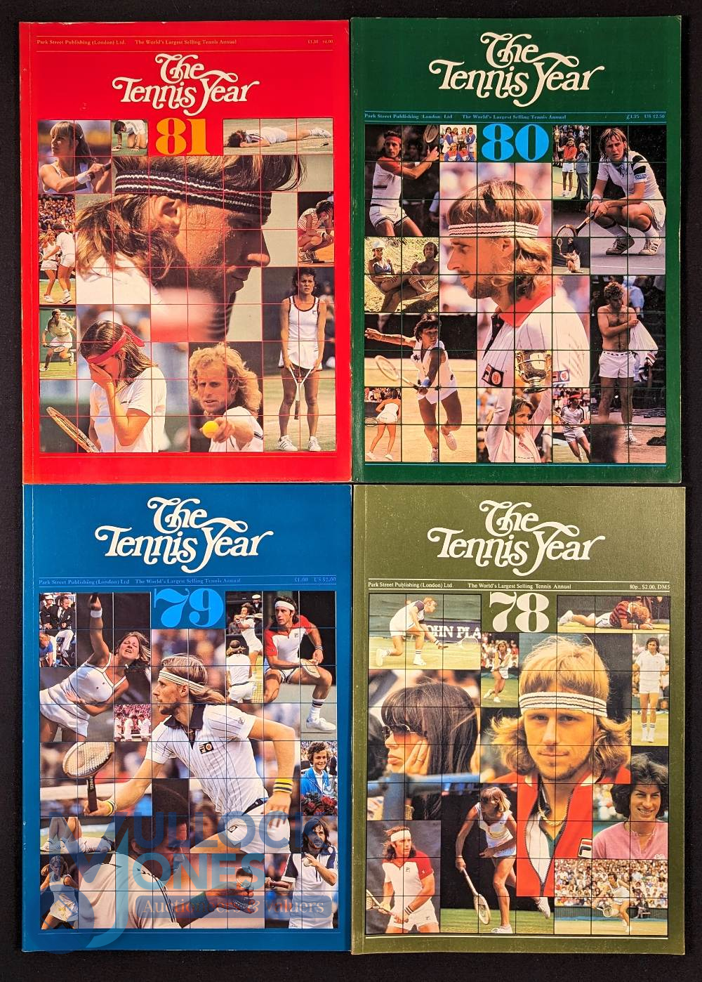 The Tennis Year Annual. Official World's largest selling Tennis Annual for the years 1978 to 1981-