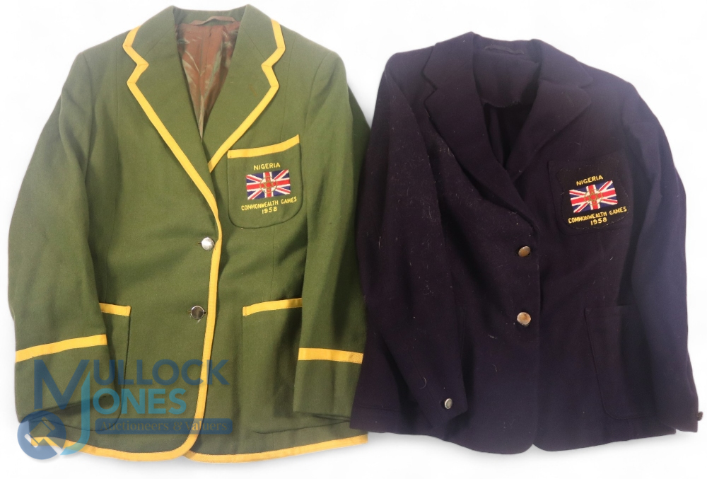 1958 Commonwealth Games Cardiff, pair of Blazers former property of Mary Niblett Nigeria Founder and